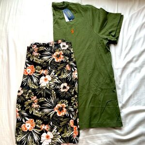 2pcs Set - NWT Polo Ralph Lauren T-shirt & NWOT Urban Heritage Shorts - XXL W38